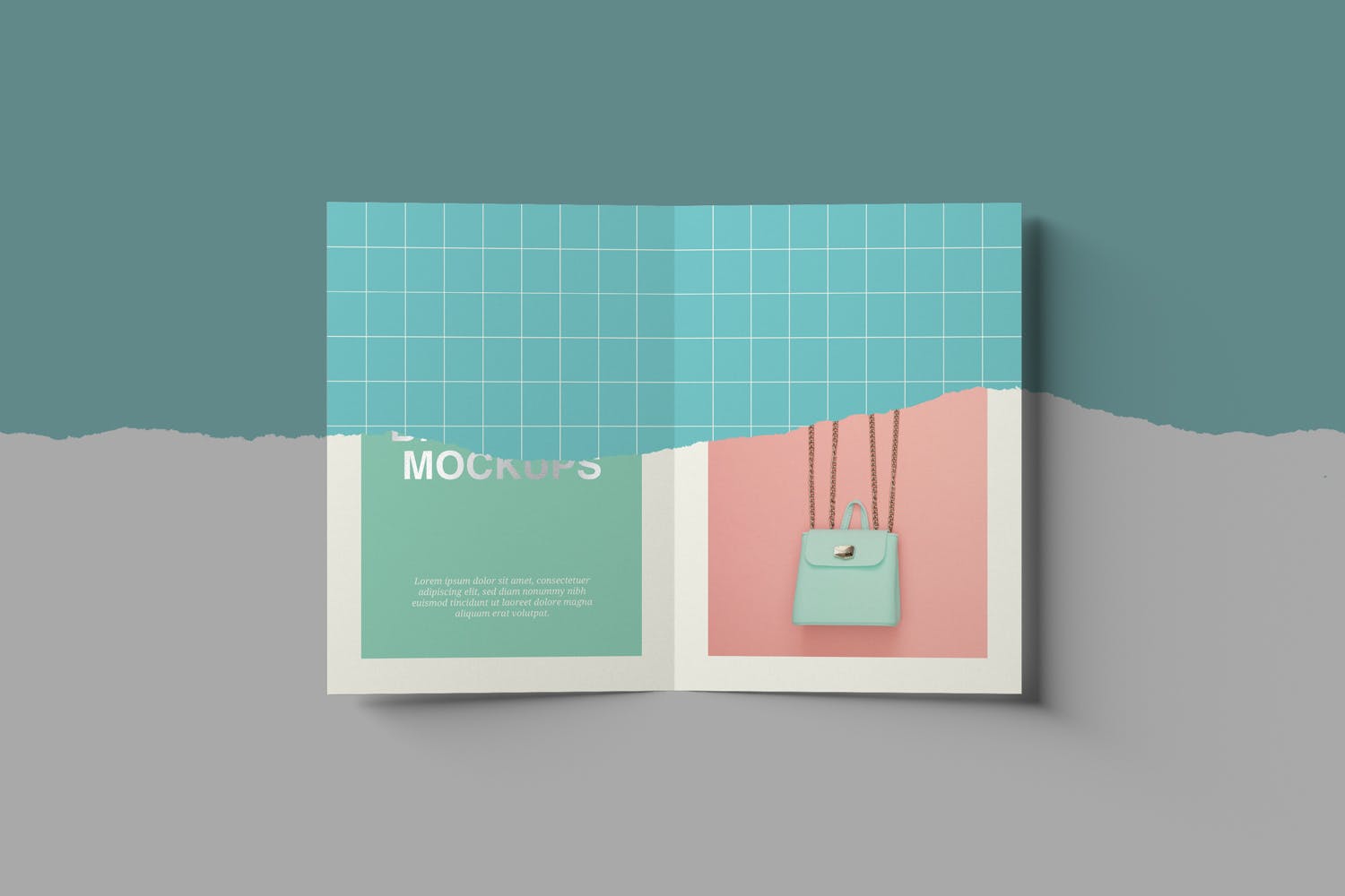 A5双折页产品传单设计图样机 A5 Bifold Brochure Mockups插图(6)