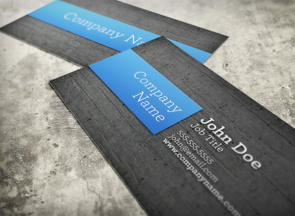 复古背景企业名片样机模版 Realistic Business Card Mockup Template 1