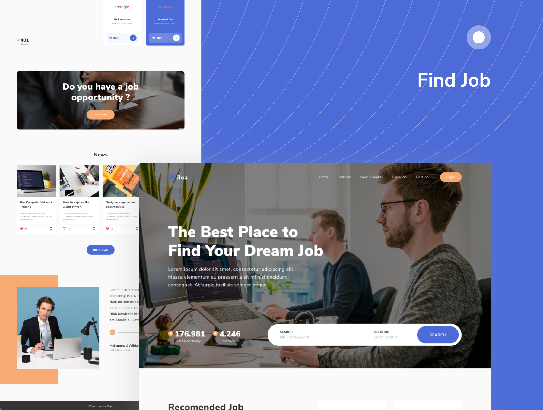 素材库下午茶：简约现代设计风格的着陆页UI设计套件[Fig]插图(6)