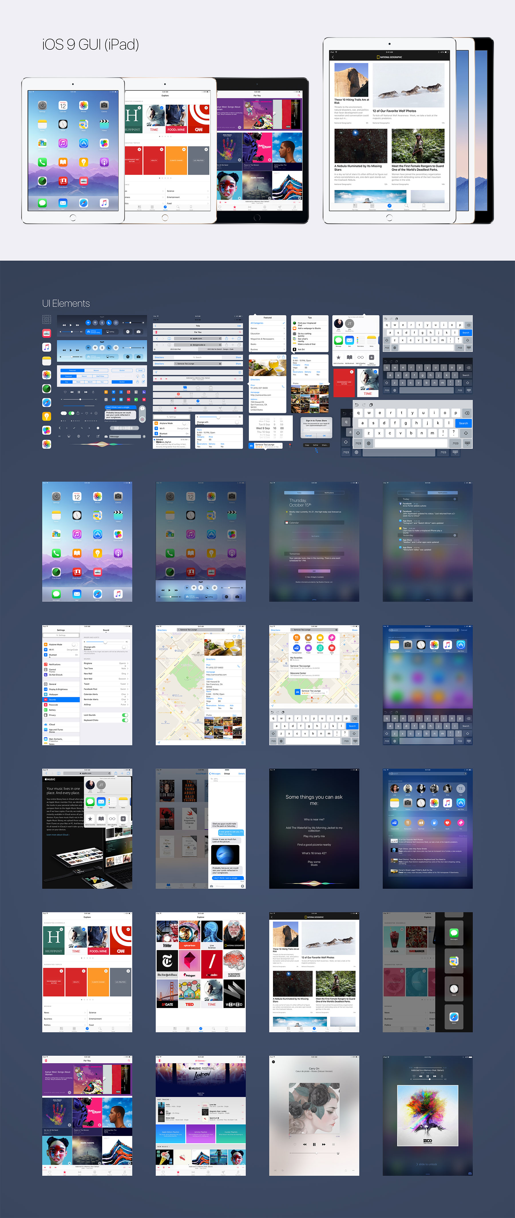 iOS 9 iPad GUI