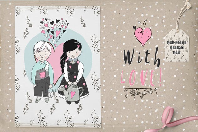 农场の爱水彩插画元素合集 LOVE IN THE FARMHOUSE插图(7)