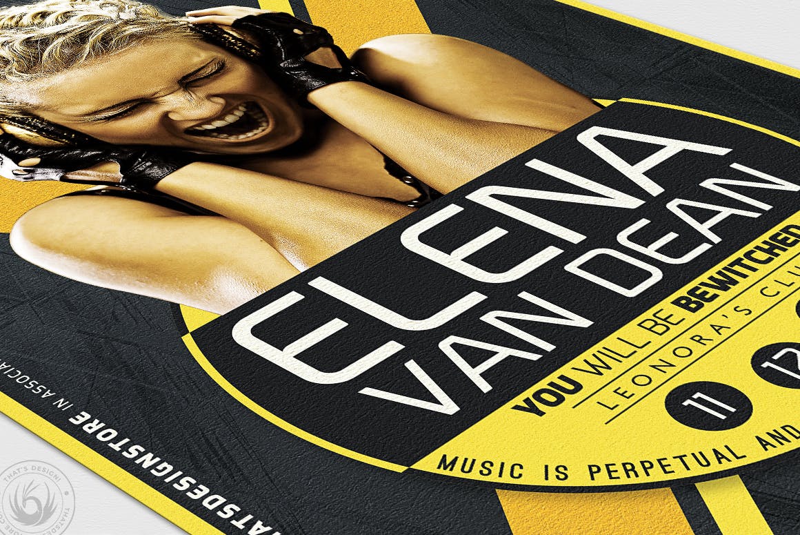 时尚震撼的夜店JI派对party宣传单DM海报设计模板插图(2)