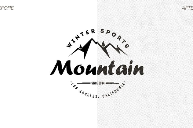 5款复古怀旧徽标Logo纹理素材 Vintage Old Logo Texture插图(4)