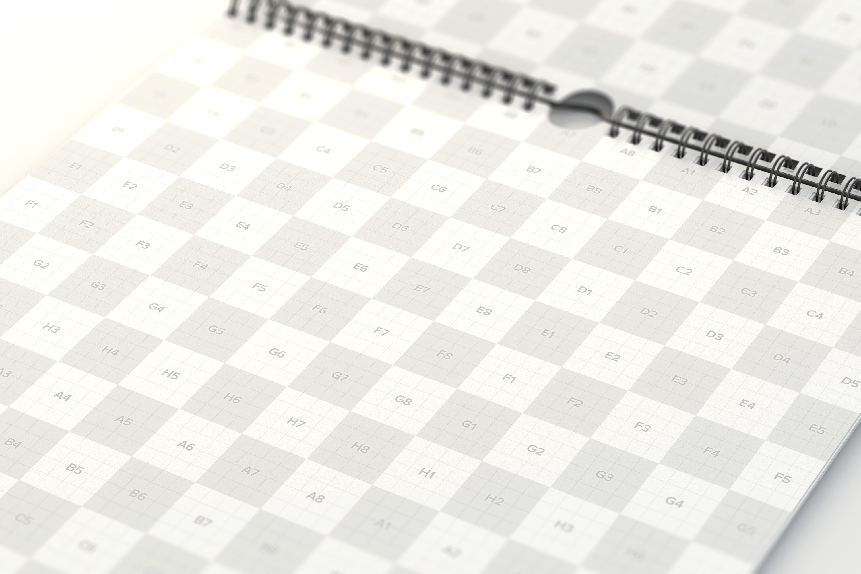 挂墙活页日历年历设计图局部特写样机 Wall Portrait Calendar Close Up Mockup插图(2)