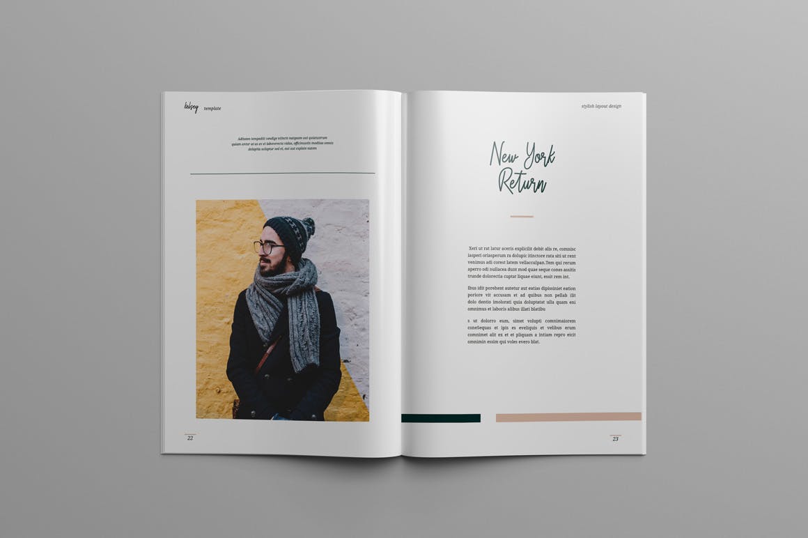 时尚摄影/时装品牌产品目录&杂志设计模板 KELSEY – Fashion Lookbook & Magazine插图(9)