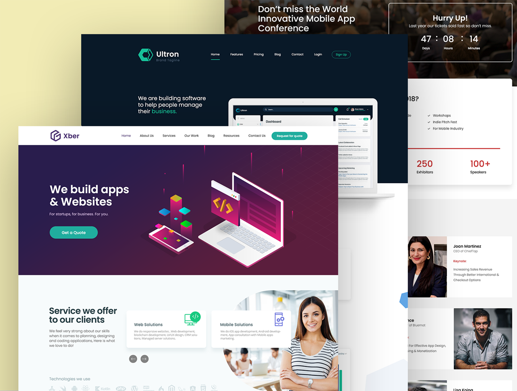 几套好用的官网和后台仪表盘UI模板下载[PSD]插图(1)