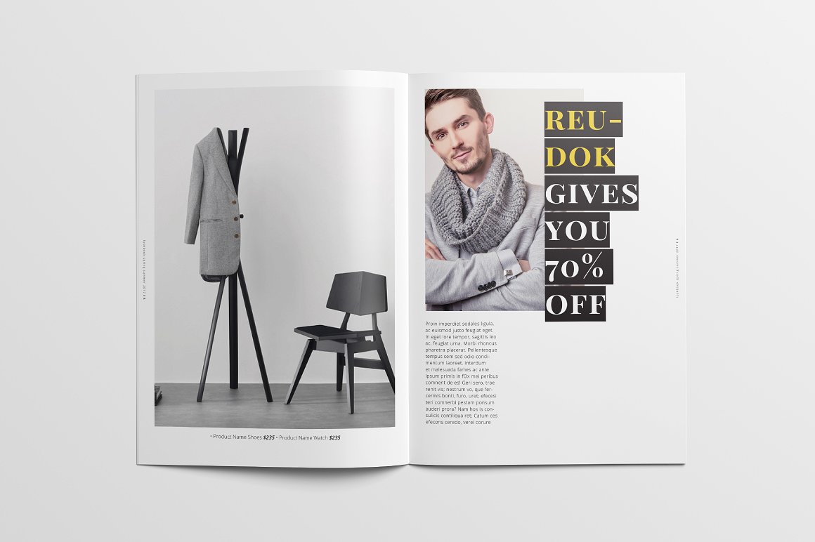 时尚极简的代言人简介杂志模板下载[indd]插图(4)