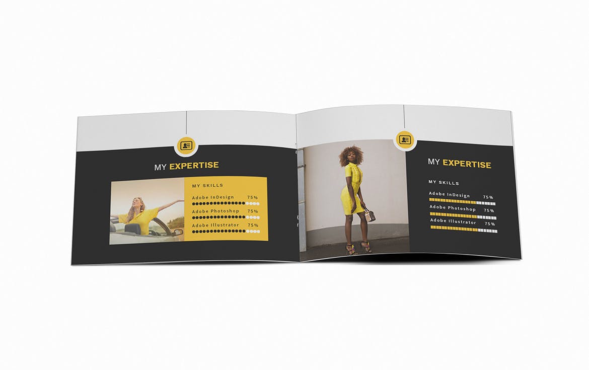 顶尖人才A5横版个人简历画册设计模板 Atery Resume CV A5 Brochure Template插图(7)