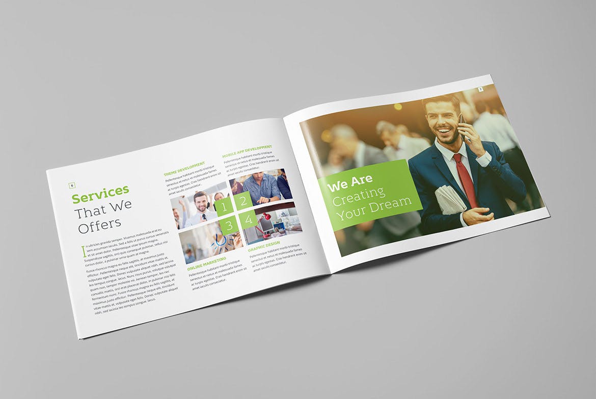 集团公司高档精装画册设计模板 Enrico Business Landscape Brochure插图(3)