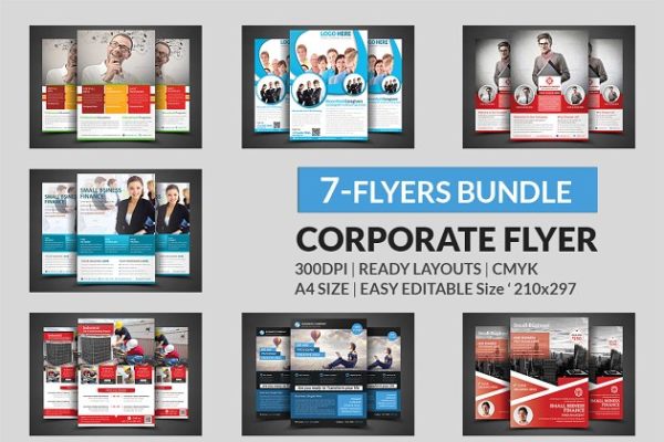 商务合作传单模板合集 Corporate Flyer Bundle
