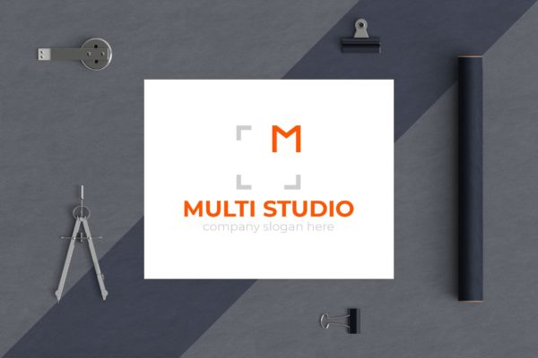 字母M创意图形企业品牌Logo设计素材库精选模板 Letter Based Business Logo Template