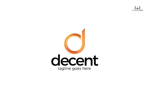 简单、光滑、奢华的字母D Logo Decent – Letter D Logo