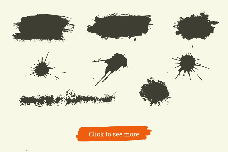 泼墨图案矢量插画素材 Just Splash It! Grunge vector blots插图(3)