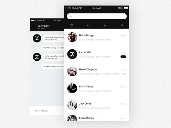 Chat App素材之家精选sketch素材