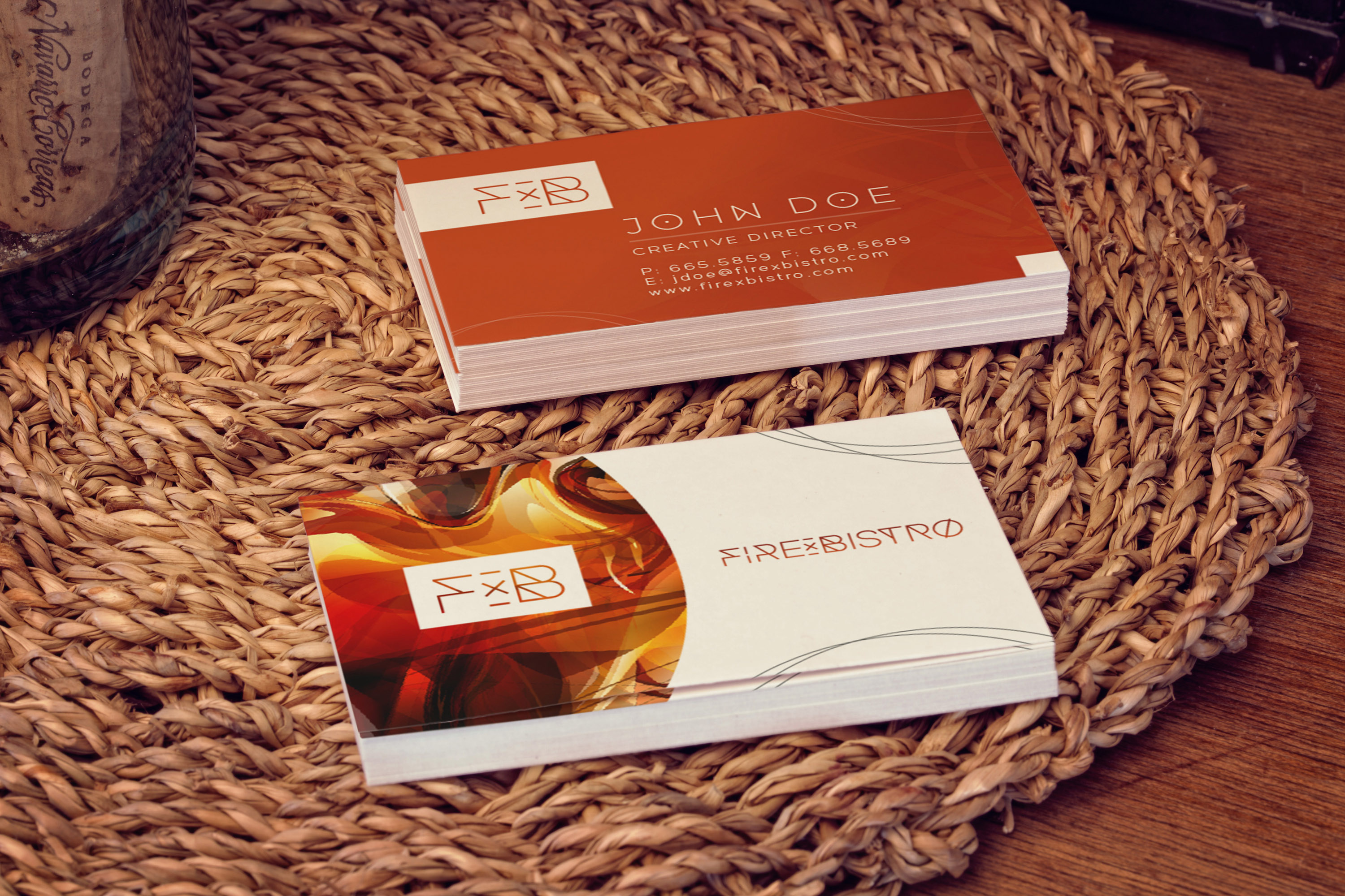 企业名片设计图预览样机模板01 Business Cards Mockup 01插图