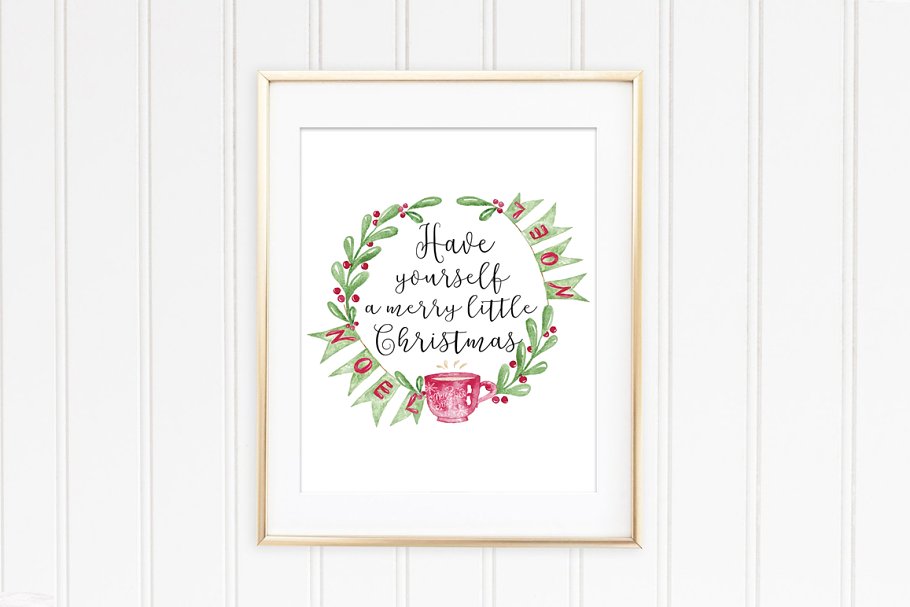 圣诞时光水彩插画元素 It`s Christmas time in the City插图(6)