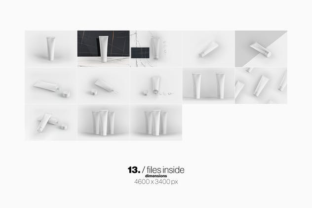 美容化妆品软管包装样机 Cosmetic Tube Packaging Mockup插图(13)