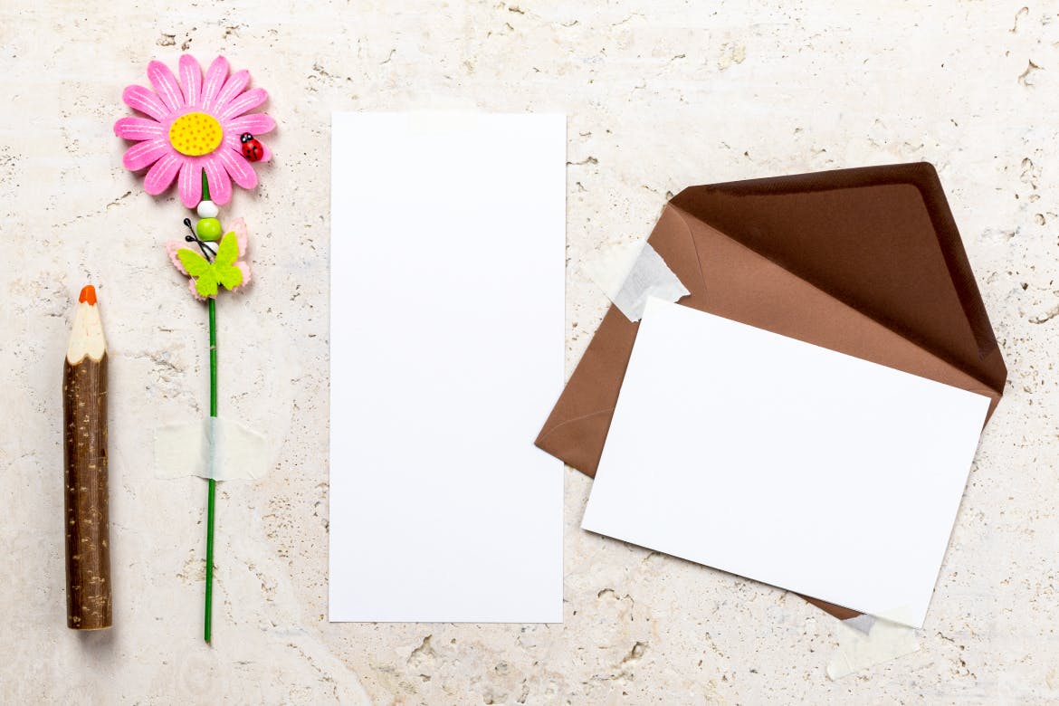 纪念日贺卡设计效果图样机素材库精选 Save The Date Postcards Mockup插图(1)