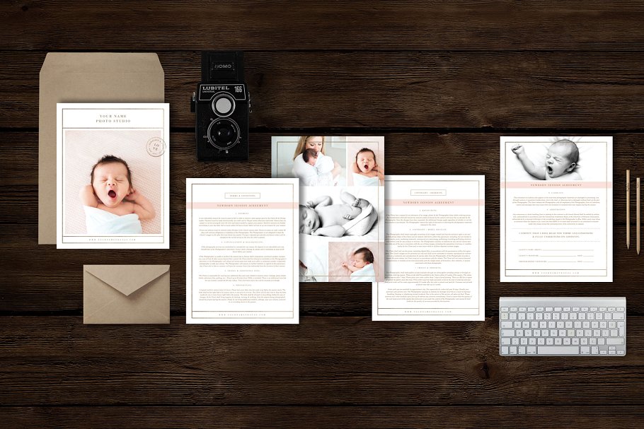 专业简洁摄影合同协议模板 Photography Contract Template插图