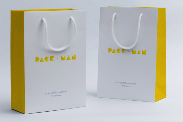 品牌购物袋购物纸袋定制设计效果图样机05 Shopping Bag Mockup 05