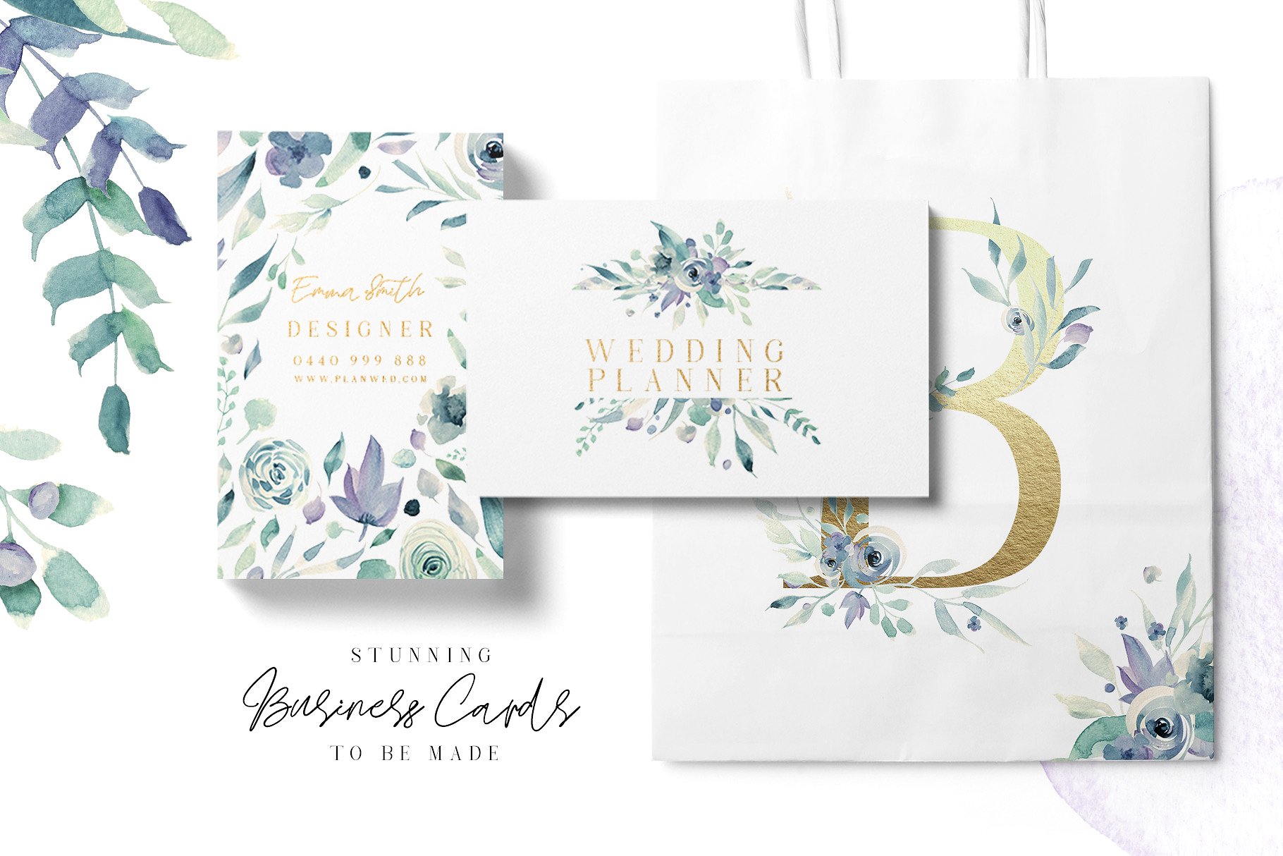 轻奢风格水彩元素合集 A Mountain Summer Watercolor Set插图(4)