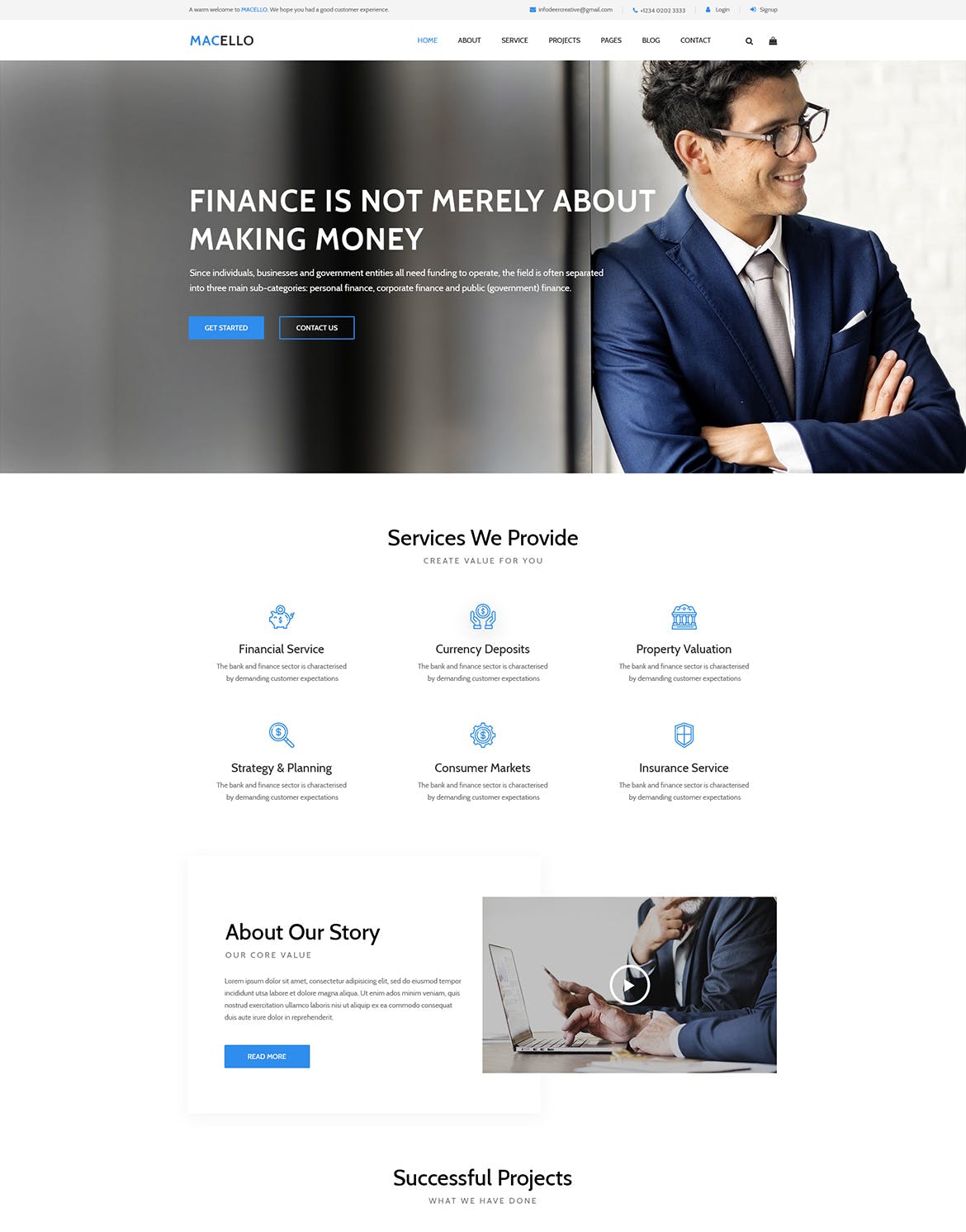 商业网站企业官网设计PSD模板 Macello | Business Psd Template插图(5)