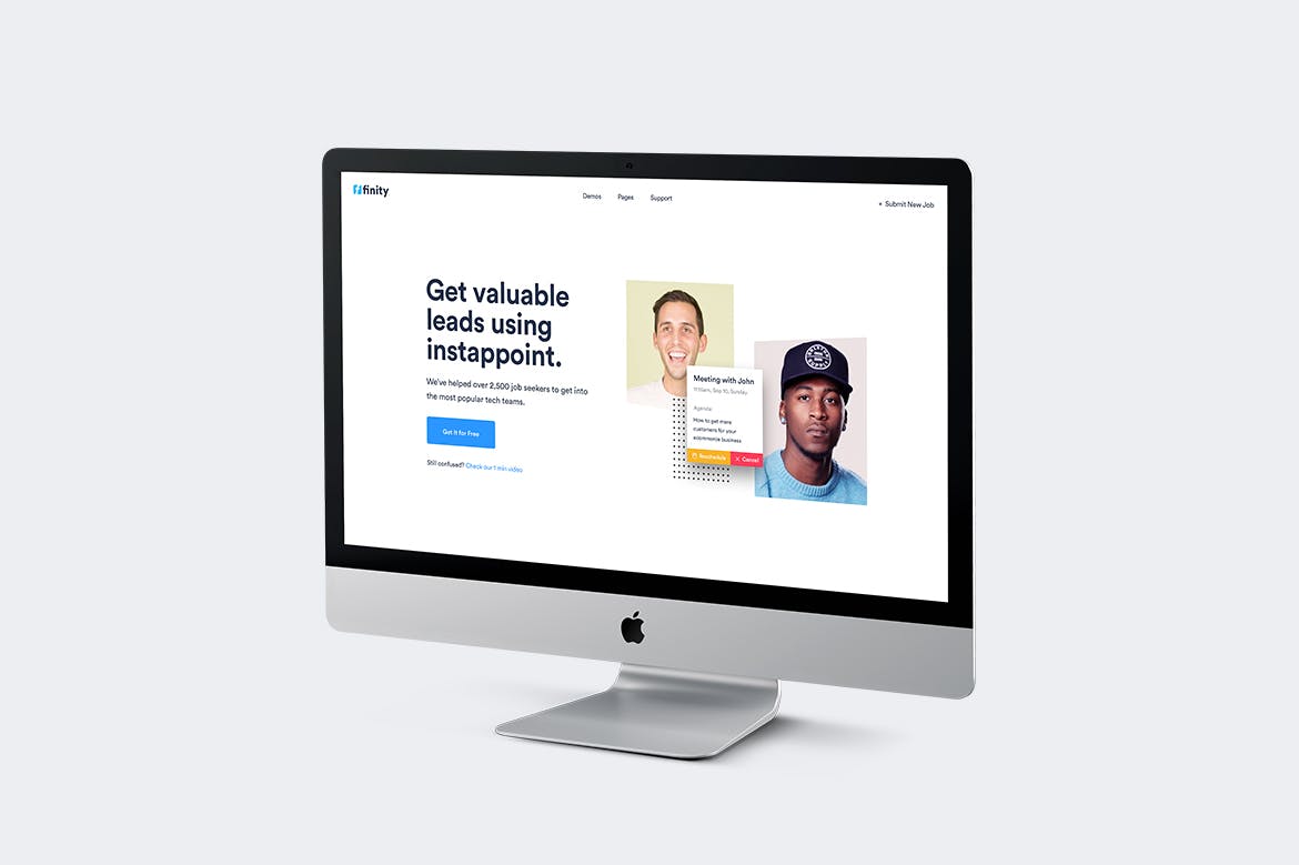 2019款iMac一体机电脑多屏幕预览素材库精选样机模板 iMac 2019 Mockup – Multi Devices插图(4)