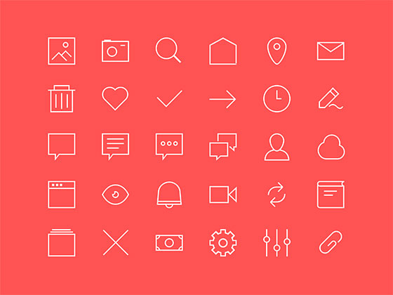 2px Line Icons素材之家精选sketch素材