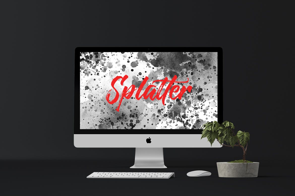 黑色泼墨水彩肌理纹理背景素材v3 Splatter Black Watercolor Vol. 3插图(2)