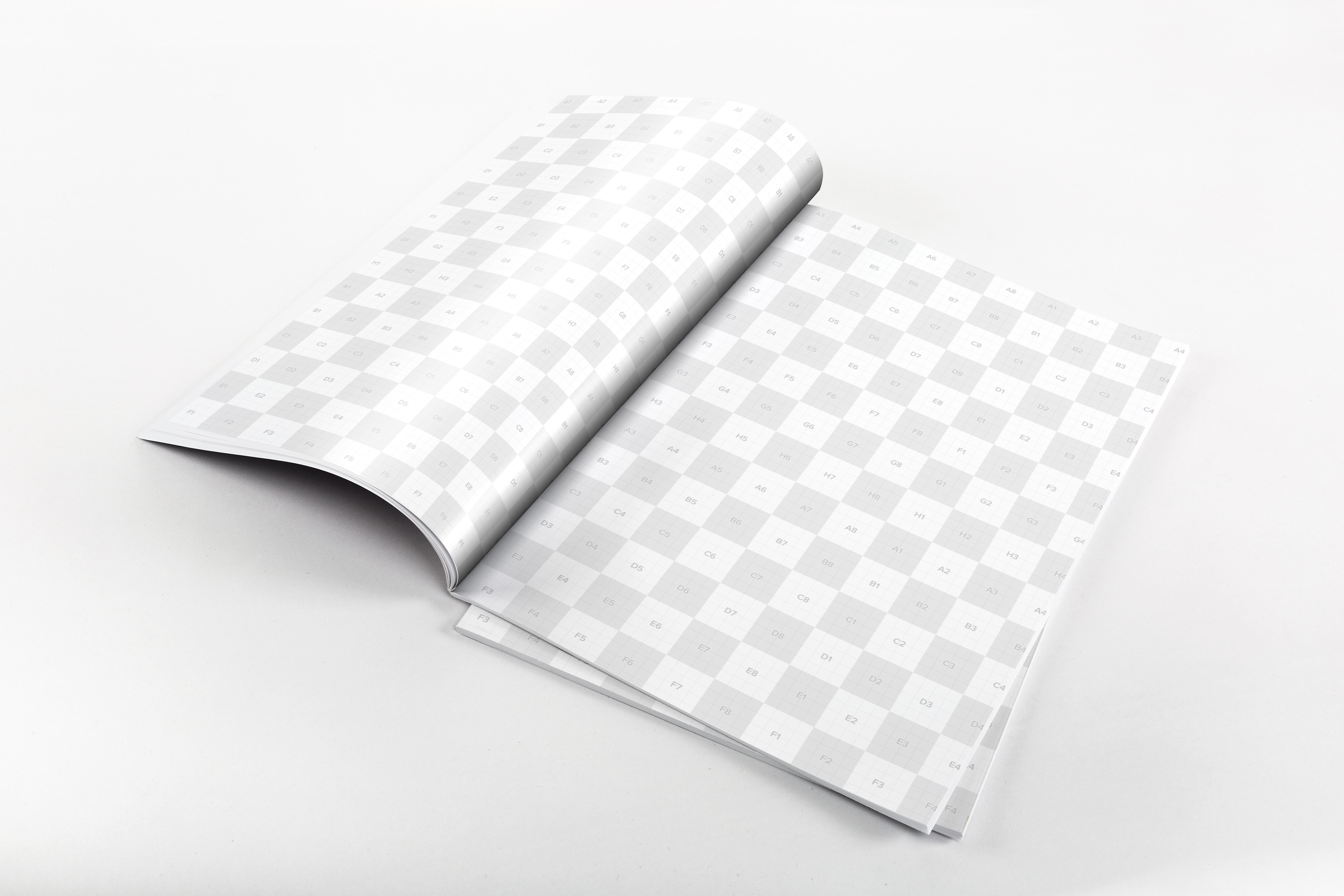 A4尺寸大小高端杂志内页排版设计效果图样机 A4 Magazine Spread Mockup插图(1)