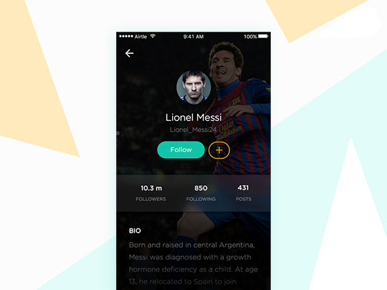 暗色用户资料页素材之家精选sketch素材