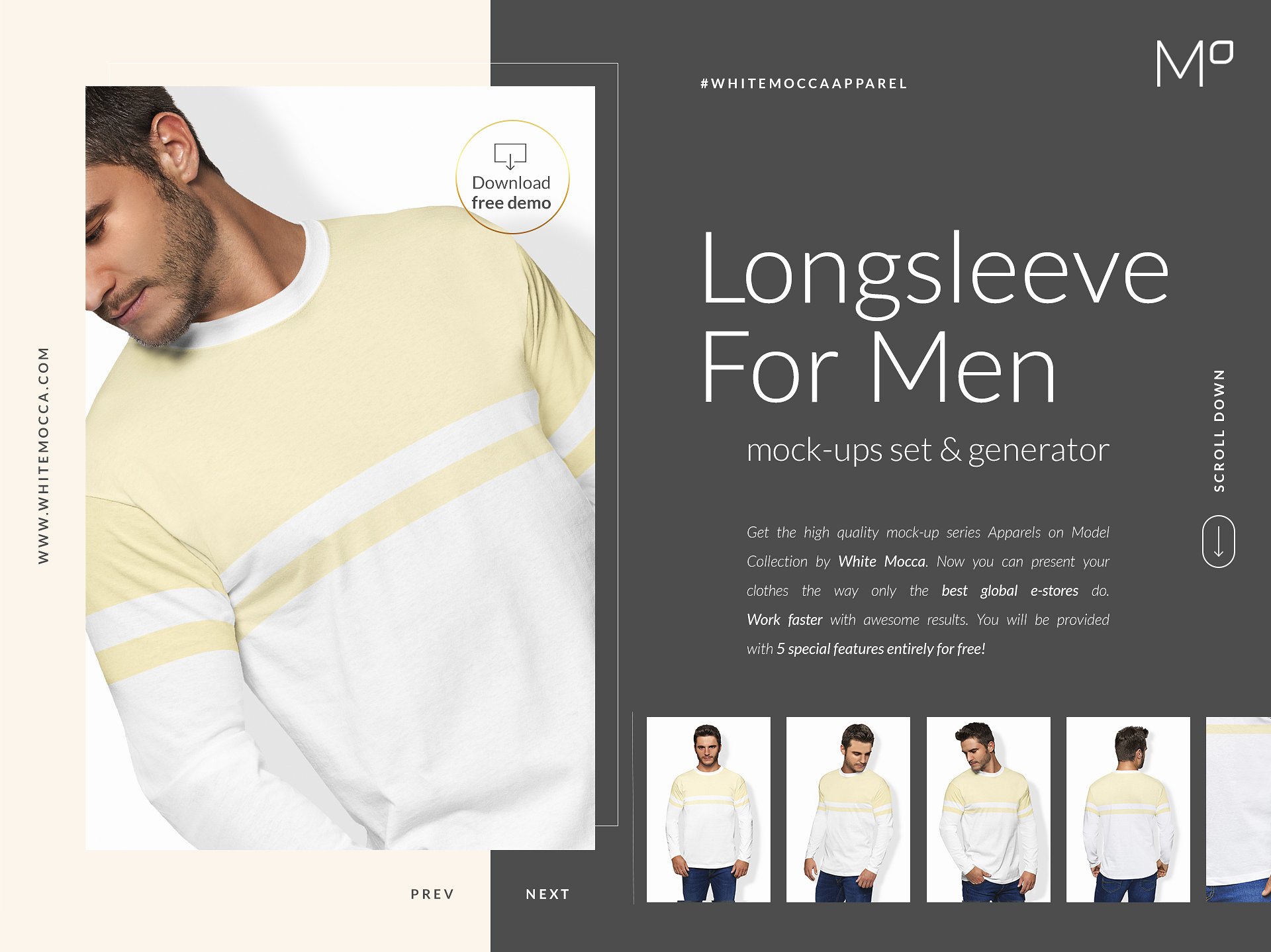 时尚男模特长袖服装展示模型Mockups下载2.44 GB[psd]插图(18)