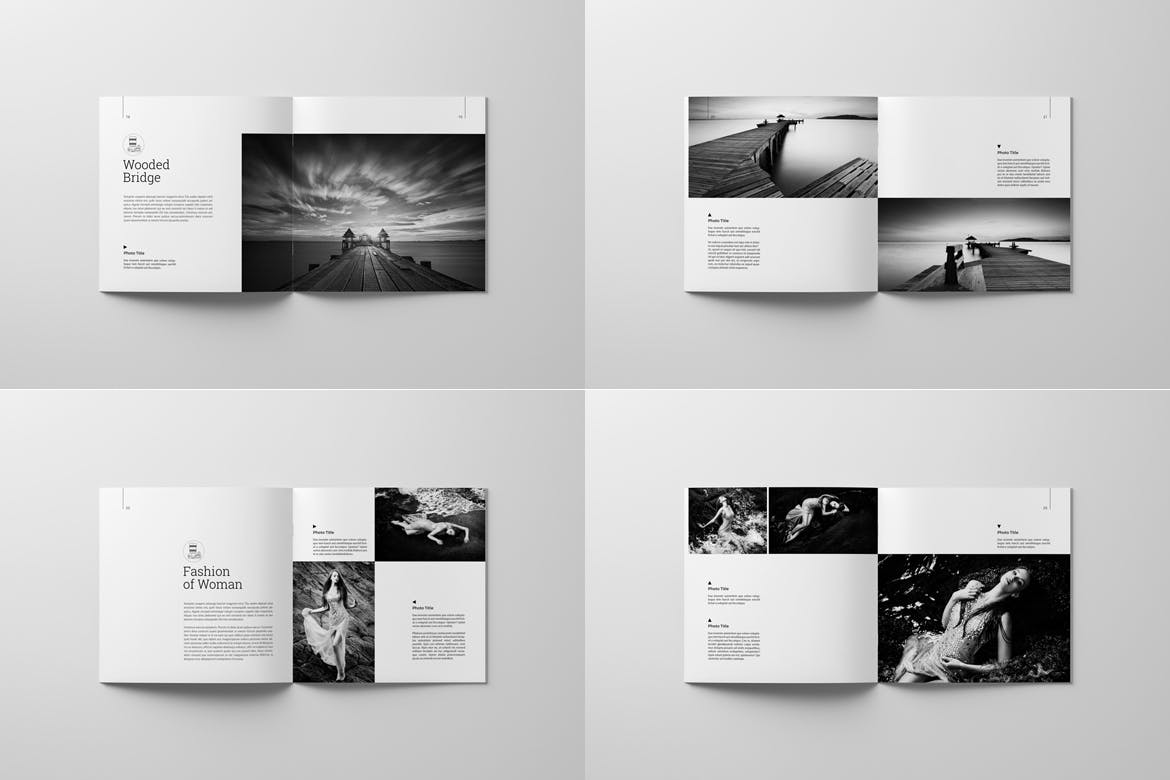 高端冷摄影师画册/产品目录设计模板 PSD – Photo Album Template插图(8)