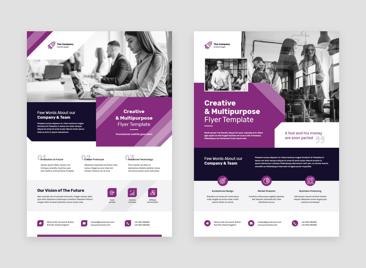 多行业适用创意公司传单设计模板 Flyer – Creative Multipurpose插图(12)