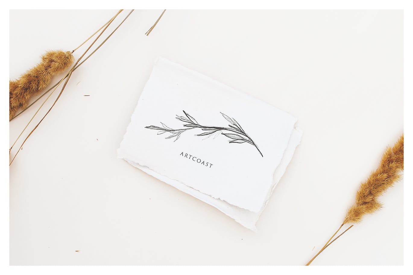 野花装饰背景卡片贺卡设计效果图样机 Wildflowers Cards Mockup插图(11)