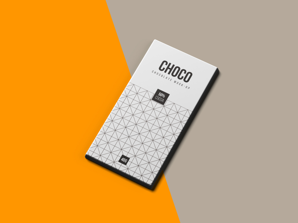 巧克力条包装纸设计样机模板 Chocolate Package Mockup插图(6)