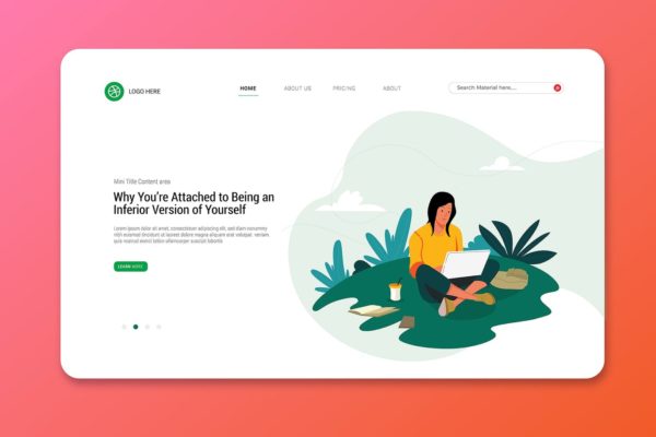 网站设计SOHO工作素材库精选概念插画素材 Work Header Website