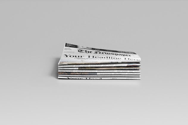 新闻广告报纸样机模板V1 Newspaper Mockups 01插图(3)