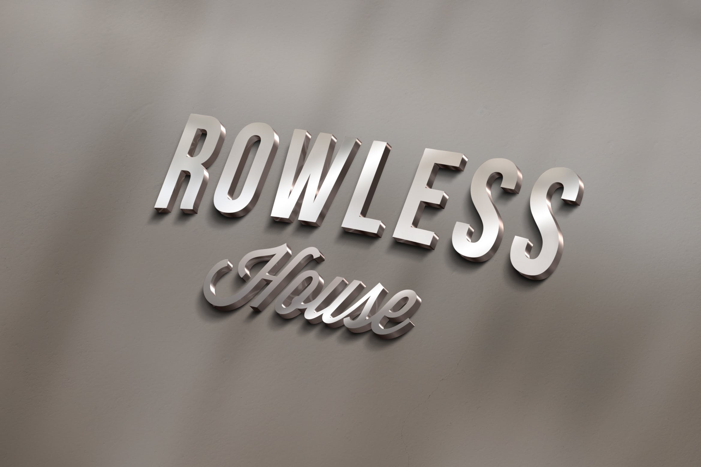 3D镜面金属效果Logo样机素材库精选模板 3D Logo Mockup插图