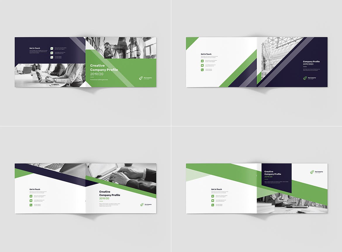 创意多用途横版设计风格企业公司画册排版设计模板 Creative Multipurpose Company Profile Landscape插图(13)