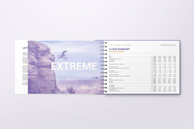 精装封面设计活页笔记本样机V2 Spiral Hardbound Book With Folder Cover Mockups 02插图(5)