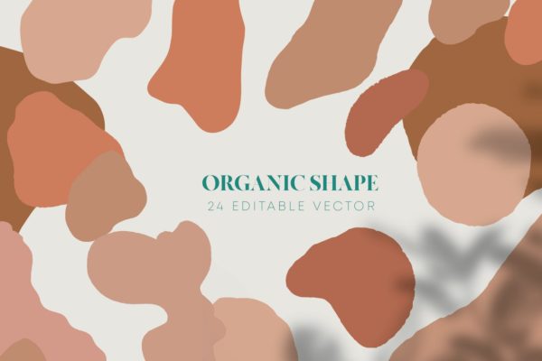 24款有机抽象艺术色彩图形矢量素材库精选背景 24 organic Abstract Artistic