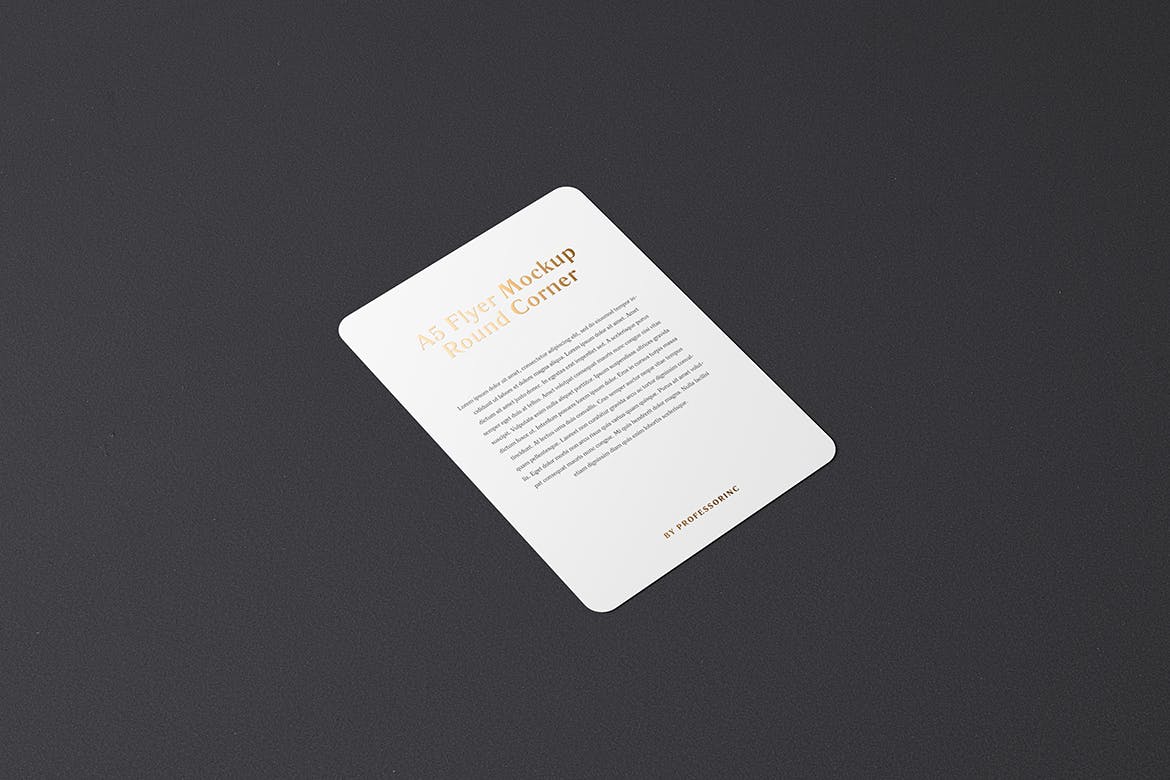 A5尺寸圆角传单纵向效果图样机素材库精选 A5 Portrait Flyer Mockup — Round Corners插图(6)
