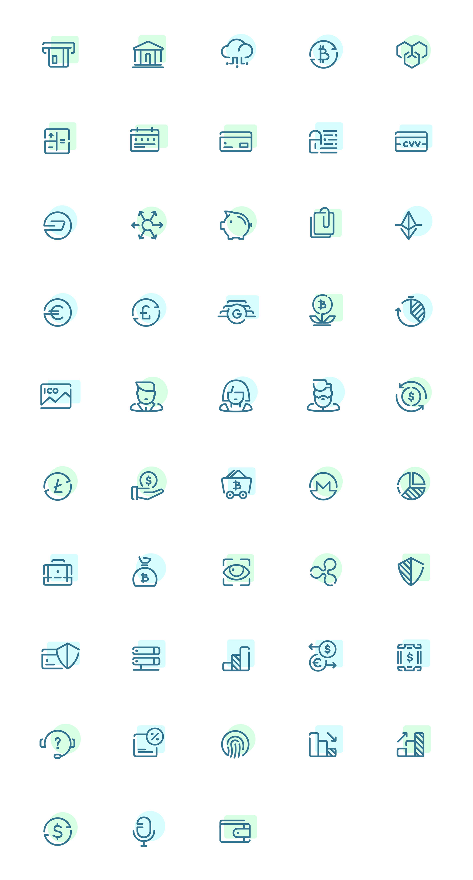 48 枚金融科技元素图标