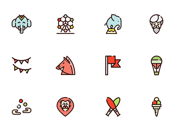 50 枚马戏团元素图标素材之家精选sketch素材