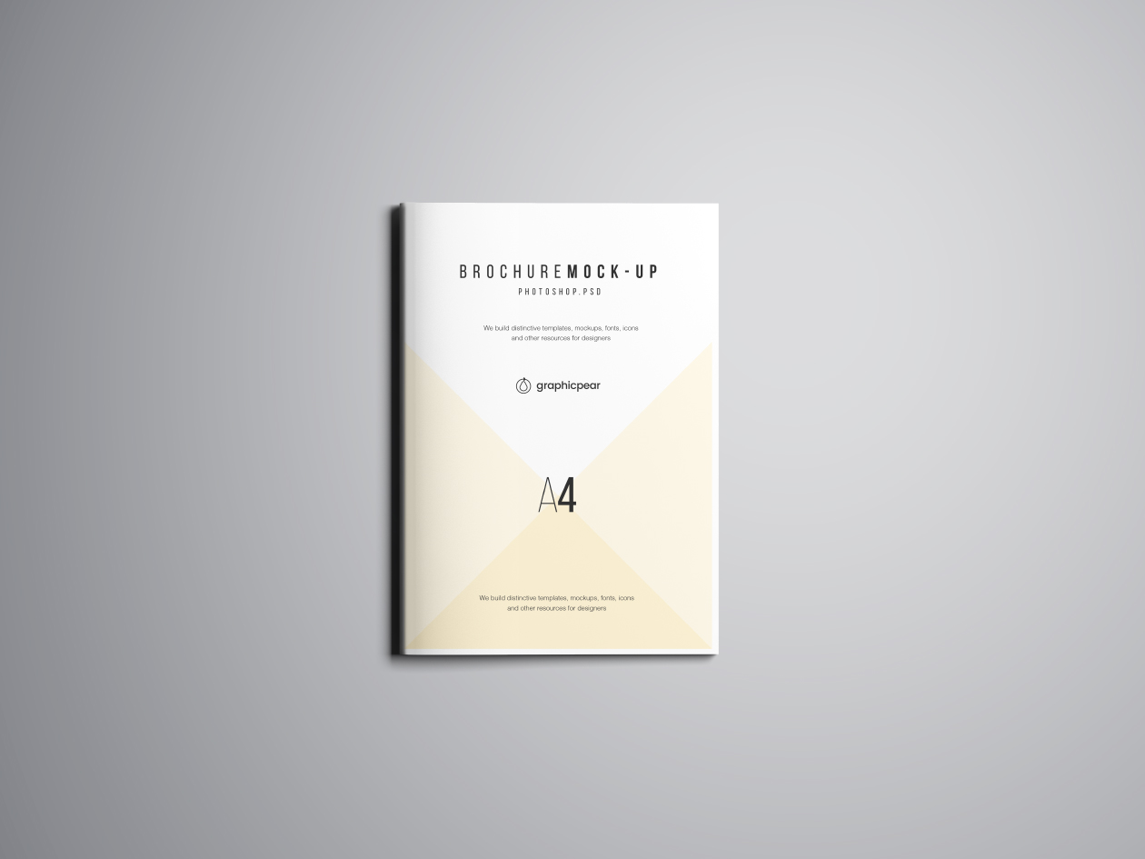 A4宣传单设计效果图样机PSD模板 Photoshop A4 Brochure Mockup .PSD插图(2)