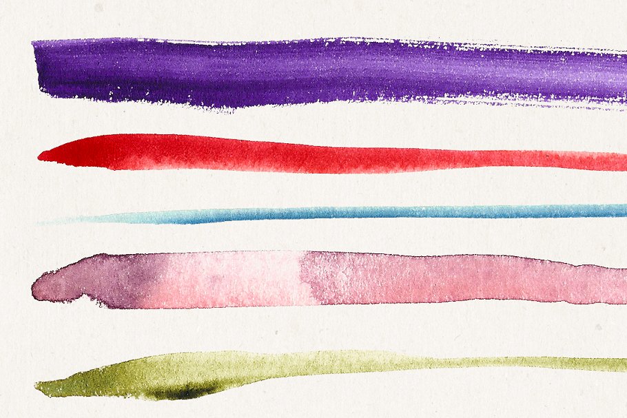 75款透明水彩笔画 75 Transparent Watercolor Strokes插图(2)