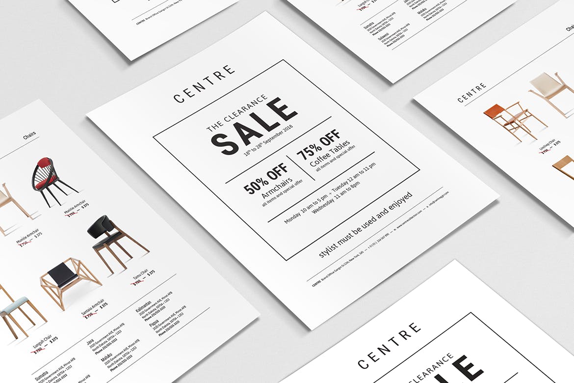 大型促销活动海报设计模板 The Clearance Sale Flyer插图(2)