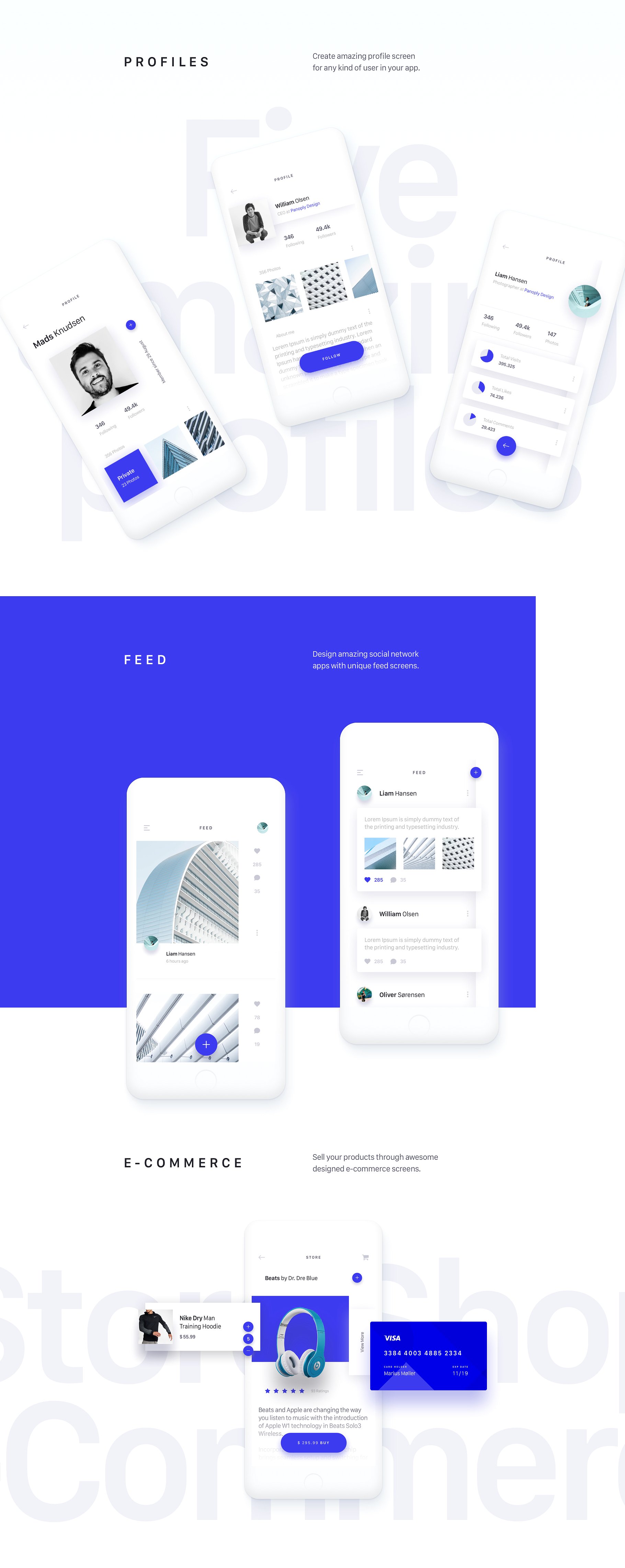 素材库下午茶：简约酷炫的APP UI KITS下载sketch,PSD插图(2)