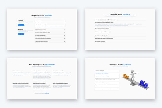 10款FAQ帮助中心页面设计UI模板 10 FAQs Widget Design for Web-UI Kit插图(1)